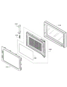 Door parts for Bosch Microwave HMB5051/02 from AppliancePartsPros.com