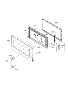 Door parts for Bosch Microwave HMVP052U/01 from AppliancePartsPros.com
