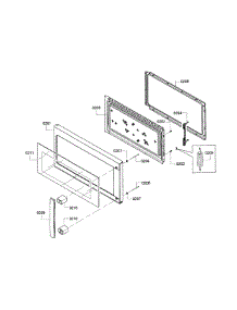Door Assembly parts for Bosch Microwave HMV3022U/01 from AppliancePartsPros.com