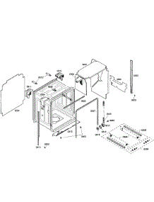Cabinet parts for Bosch Dishwasher SHE55C05UC/53 from AppliancePartsPros.com