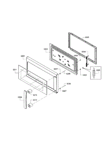Door Assembly parts for Bosch Microwave HMV3052U/01 from AppliancePartsPros.com