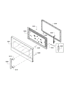 Door parts for Bosch Microwave HMV8052U/01 from AppliancePartsPros.com