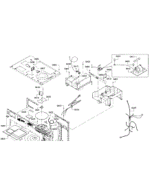 Wiring parts for Bosch Microwave HMV8052U/01 from AppliancePartsPros.com