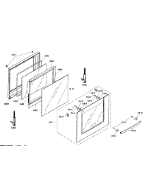 Door Assembly parts for Bosch Wall Oven HBN5420UC/01 from AppliancePartsPros.com