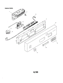 Fascia Panel parts for Bosch Dishwasher SHU4302 from AppliancePartsPros.com