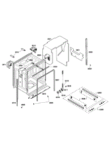 Cabinet parts for Bosch Dishwasher SHE43P15UC/53 from AppliancePartsPros.com