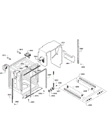 Cabinet parts for Bosch Dishwasher SHE43P02UC/64 from AppliancePartsPros.com
