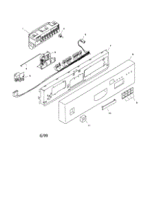 Fascia Panel parts for Bosch Dishwasher SHU4316 from AppliancePartsPros.com