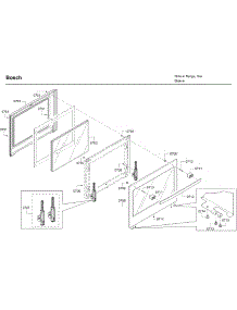 Door parts for Bosch Range HDI8054U/06 from AppliancePartsPros.com