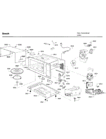 Microwave Asy parts for Bosch Wall Oven HBL5760UC/09 from AppliancePartsPros.com