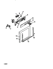 Outer Door parts for Bosch Dishwasher SMU4092 from AppliancePartsPros.com