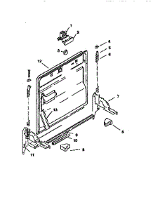 Inner Door parts for Bosch Dishwasher SMU4092 from AppliancePartsPros.com