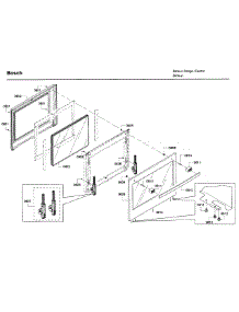 Door parts for Bosch Range HEI8054U/07 from AppliancePartsPros.com