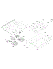 Cooktop parts for Bosch Range HEIP054U/05 from AppliancePartsPros.com