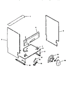 Frame parts for Bosch Dishwasher SMU4092 from AppliancePartsPros.com