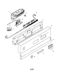 Fascia Panel parts for Bosch Dishwasher SHI4306 from AppliancePartsPros.com