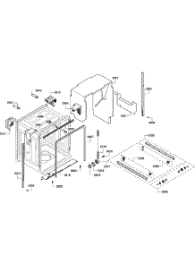 Cabinet parts for Bosch Dishwasher SHE43P16UC/60 from AppliancePartsPros.com