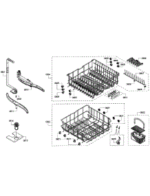 Baskets parts for Bosch Dishwasher SHE43P06UC/64 from AppliancePartsPros.com