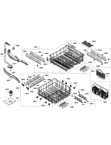 Baskets parts for Bosch Dishwasher SHE55M12UC/60 from AppliancePartsPros.com