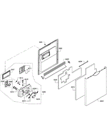 Door Assembly parts for Bosch Dishwasher SHE55M12UC/61 from AppliancePartsPros.com
