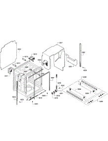 Cabinet parts for Bosch Dishwasher SHE55M12UC/61 from AppliancePartsPros.com