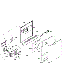 Door Assembly parts for Bosch Dishwasher SHE55M12UC/58 from AppliancePartsPros.com