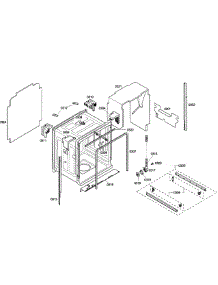 Cabinet parts for Bosch Dishwasher SHE55M12UC/58 from AppliancePartsPros.com