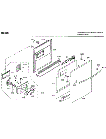 Door parts for Bosch Dishwasher SHX33A05UC/40 from AppliancePartsPros.com