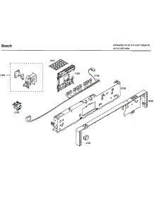 Control Panel parts for Bosch Dishwasher SHX33M02UC/50 from AppliancePartsPros.com