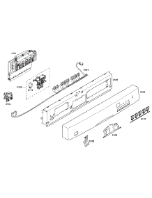 Control Panel parts for Bosch Dishwasher SHE43M05UC/46 from AppliancePartsPros.com