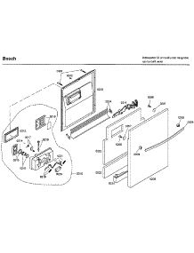 Door parts for Bosch Dishwasher SHX33M02UC/50 from AppliancePartsPros.com