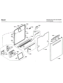 Door parts for Bosch Dishwasher SHP65T55UC/09 from AppliancePartsPros.com