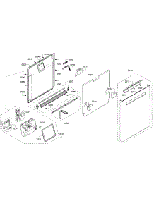 Door parts for Bosch Dishwasher SHP65T55UC/07 from AppliancePartsPros.com
