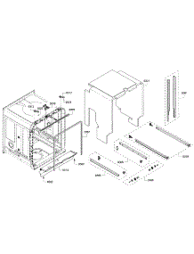 Frame parts for Bosch Dishwasher SHP65T55UC/07 from AppliancePartsPros.com
