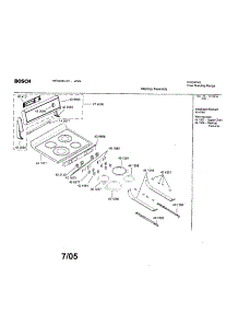Maintop Assembly parts for Bosch Range HES232U/01 from AppliancePartsPros.com
