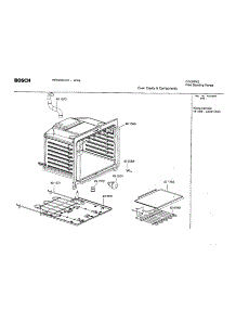 Oven Cavity Components parts for Bosch Range HES232U/01 from AppliancePartsPros.com