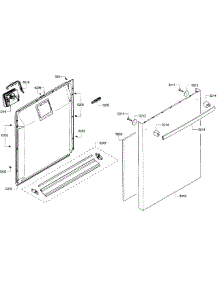 Door Section parts for Bosch Dishwasher SHX3AR76UC/19 from AppliancePartsPros.com