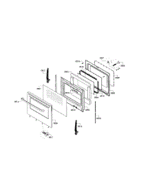 Door Assembly parts for Bosch Range HGS3053UC/11 from AppliancePartsPros.com
