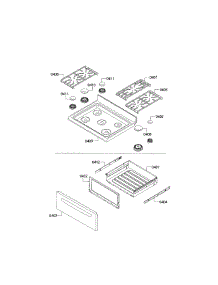 Cooktop & Drawer parts for Bosch Range HGS3023UC/10 from AppliancePartsPros.com
