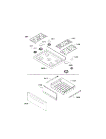 Cooktop & Drawer parts for Bosch Range HGS3023UC/12 from AppliancePartsPros.com