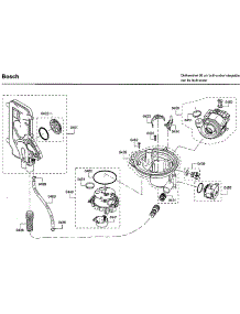 Pump parts for Bosch Dishwasher SHP65T55UC/09 from AppliancePartsPros.com