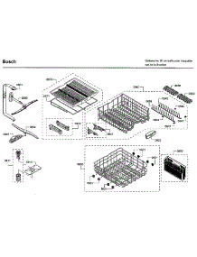 Baskets parts for Bosch Dishwasher SHP65T55UC/09 from AppliancePartsPros.com