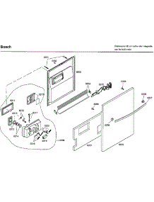 Door parts for Bosch Dishwasher SHX33A05UC/30 from AppliancePartsPros.com