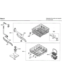 Baskets parts for Bosch Dishwasher SHX33A05UC/30 from AppliancePartsPros.com