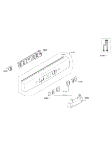 Control Panel parts for Bosch Dishwasher SGE53U56UC/C9 from AppliancePartsPros.com