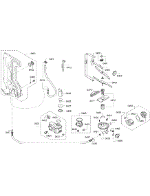 Pump parts for Bosch Dishwasher SGX68U55UC/B4 from AppliancePartsPros.com