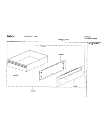 Storage Drawer parts for Bosch Range HES232U/01 from AppliancePartsPros.com