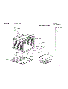 Oven Cavity And Components parts for Bosch Range HES246U/01 from AppliancePartsPros.com