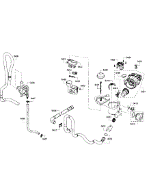 Pump Section parts for Bosch Dishwasher SHX3AR76UC/21 from AppliancePartsPros.com
