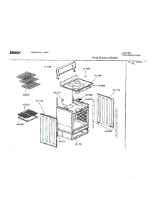 Range Structure And Shelves parts for Bosch Range HES246U/01 from AppliancePartsPros.com